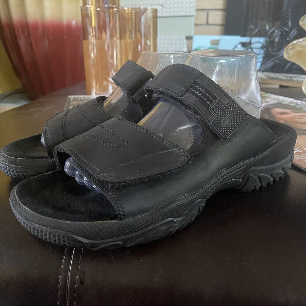 Clarks Men’s Outdoor Sandals Black Size 10 Comfort Shoe Breathable Slip On